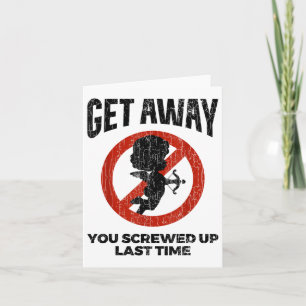 Anti Valentijnsdag sarcastische Cupido quote grapp Kaart
