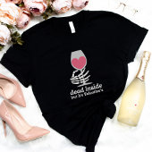Anti Valentijnsdag Skelet hand Dead Inside T-shirt