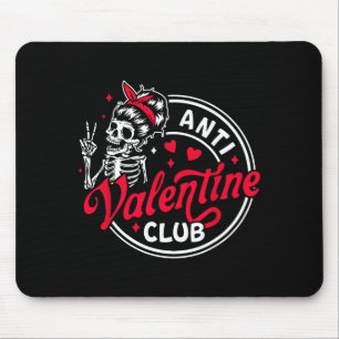 Anti valentijnsdag skelet hart grappige valentine muismat