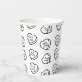 Anti-Valentijnsdag Snoep harten Papieren Bekers (Achterkant)