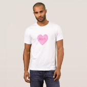 Anti-Valentijnsdag t-shirt met snoep hartslag (Voorkant volledig)
