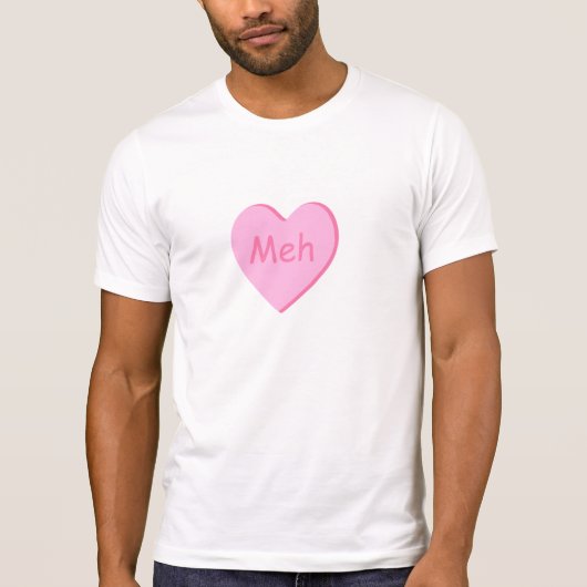 Anti-Valentijnsdag t-shirt met snoep hartslag (Voorkant)