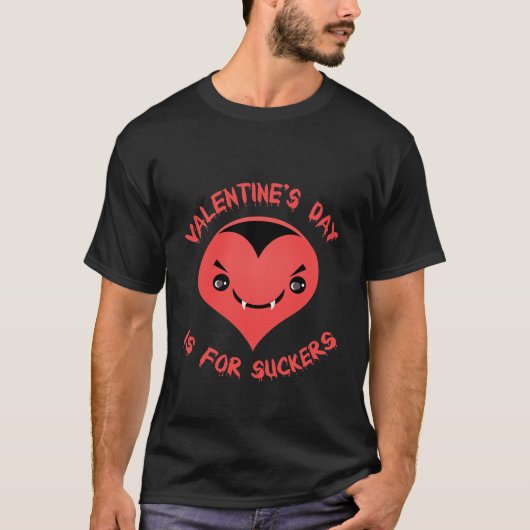 Anti-Valentijnsdag Vampier Heart T-Shirt (Voorkant)