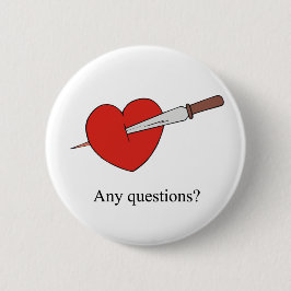 Anti-Valentijnse Buttonnen Ronde Button 5,7 Cm
