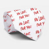 Anti-Valentijnse 'Geen liefde voor jou' Stropdas (Opgerold)