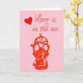 Anti-Valentijnsliefde is in het luchtgasmasker Kaart (Gele Bloem)