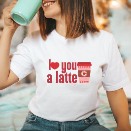 Anti-Valentijns's Coffee Latte over Love Funny Gif T-shirt