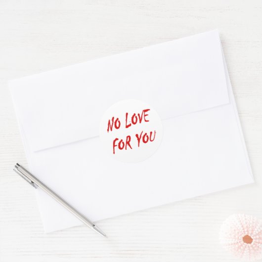Anti-Valentijns's Geen Liefde voor U Sticker (Envelop)