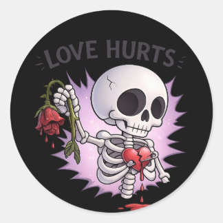 Anti-Valentijnstickers Ronde Sticker