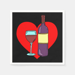 Anti-Valentijnswijn Drink Napkins Servetten