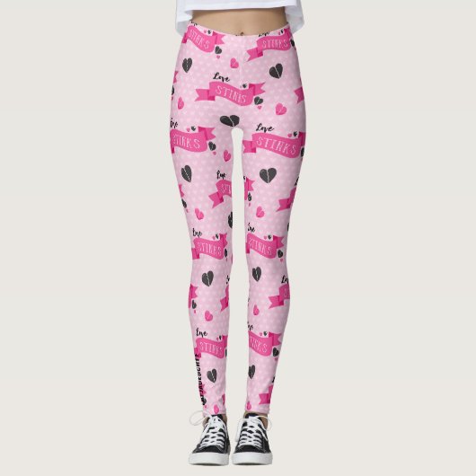 Anti-Valentine Carnival: Love Stinks Polka Dot Leggings (Voorkant)