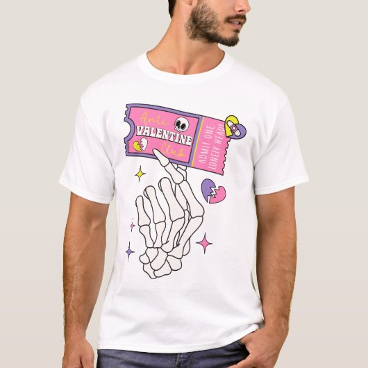 Anti Valentine Club Coupon T-shirt (Voorkant)