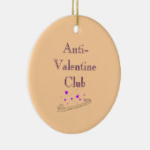 Anti Valentine Club Cute Minimal Pastel Art Keramisch Ornament (Rechts)