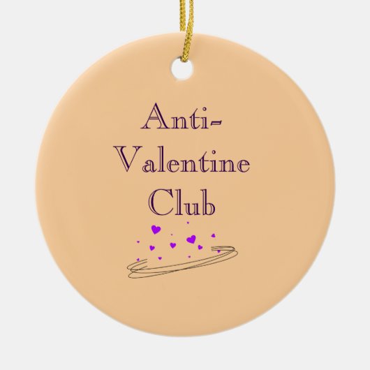 Anti Valentine Club Cute Minimal Pastel Art Keramisch Ornament (Voorkant)