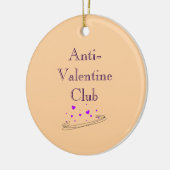 Anti Valentine Club Cute Minimal Pastel Art Keramisch Ornament (Links)