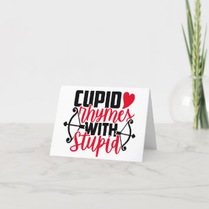 Anti-Valentine-Humor Cupido rijmt met stomme din Feestdagen Kaart