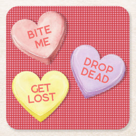 Anti-Valentine Papieren Onderzetter