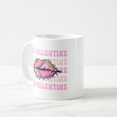 Anti valentine roze lippen koffiemok (Voorkant links)