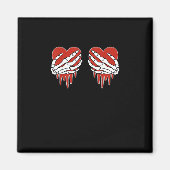 Anti Valentine Skeleton Hands Heart Gothic Magneet (Voorkant)