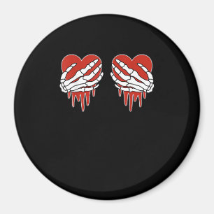 Anti Valentine Skeleton Hands Heart Gothic Magneet