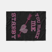 Anti Valentine Ugly Valentines Day Feeling Stabby  Fleece Deken (Voorkant (Horizontaal))