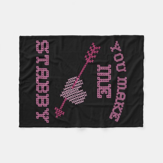 Anti Valentine Ugly Valentines Day Feeling Stabby  Fleece Deken (Voorkant (Horizontaal))