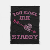 Anti Valentine Ugly Valentines Day Feeling Stabby  Fleece Deken (Voorkant)