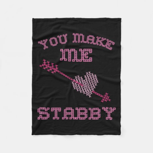 Anti Valentine Ugly Valentines Day Feeling Stabby  Fleece Deken (Voorkant)
