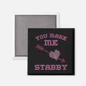 Anti Valentine Ugly Valentines Day Feeling Stabby  Magneet (Voorkant / Achterkant)