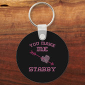 Anti Valentine Ugly Valentines Day Feeling Stabby  Sleutelhanger (Voorkant)