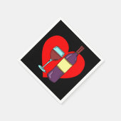 Anti Valentine Wine Drink Party servetten (Hoek)