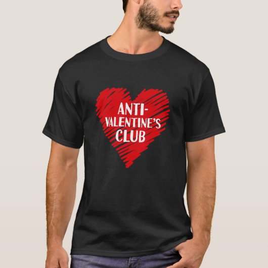 Anti Valentine's Club Single Awareness Day 2023 V  T-shirt (Voorkant)