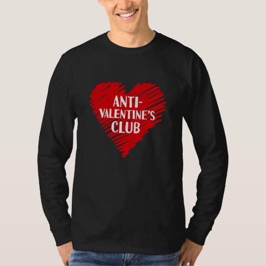 Anti Valentine's Club Single Awareness Day 2023 V  T-shirt (Voorkant)