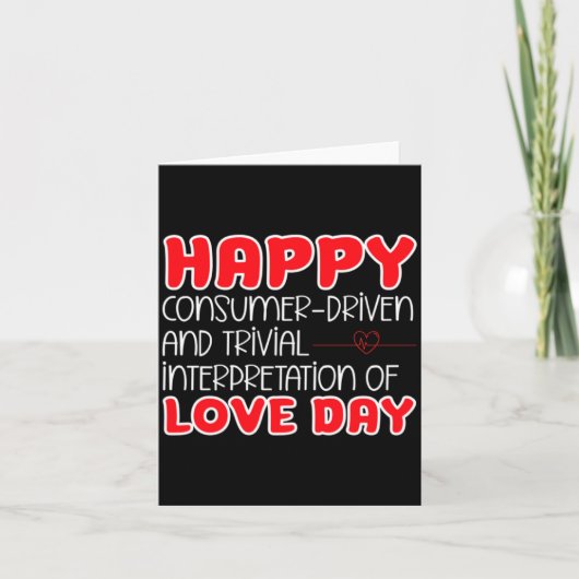 Anti Valentines Day Anti Love Valentine Hate Sing  Kaart (Voorkant)