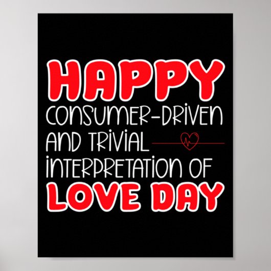 Anti Valentines Day Anti Love Valentine Hate Sing  Poster (Voorkant)