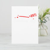 Anti Valentines Day Funny Hate Hearts Day Gift Kaart (Staand voorkant)