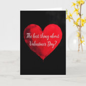 Anti-Valentine's Day Red Heart on Black Kaart (Gele Bloem)