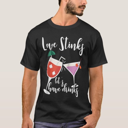 Anti Valentine's Day Single And Happy Valentines D T-shirt (Voorkant)