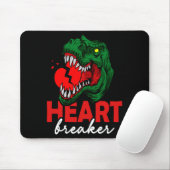 Anti Valentines Day Single Heart Breaker T Rex Di  Muismat (Met muis)
