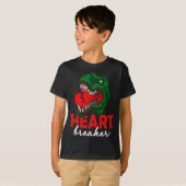 Anti Valentines Day Single Heart Breaker T Rex Di  T-shirt (Voorkant volledig)