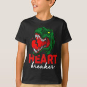 Anti Valentines Day Single Heart Breaker T Rex Di  T-shirt (Voorkant)