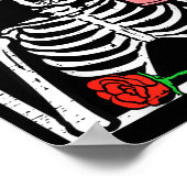 Anti Valentines Day Skeleton Coffee Funny Men Wome Poster (Hoek)