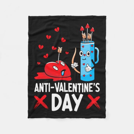 Anti Valentines Day Valentines Day Arrows Single Fleece Deken (Voorkant)