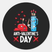 Anti Valentines Day Valentines Day Arrows Single Ronde Sticker (Voorkant)