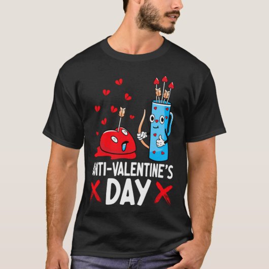 Anti Valentines Day Valentines Day Arrows Single  T-shirt (Voorkant)