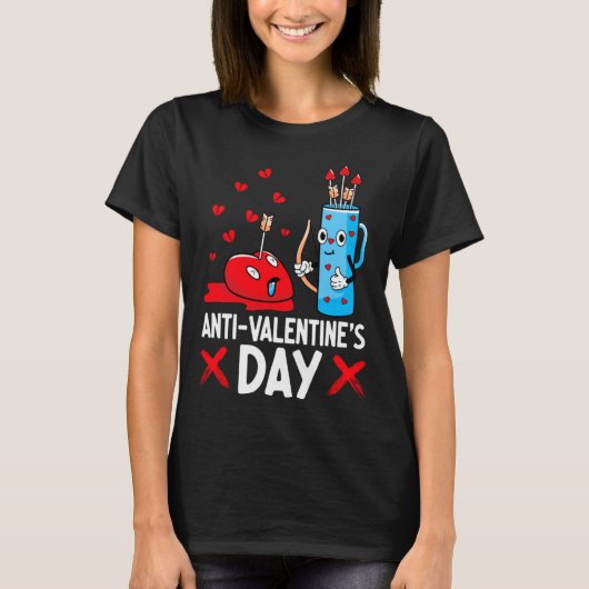 Anti Valentines Day Valentines Day Arrows Single T-shirt (Voorkant)