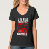 Anti Valentines Day Video Games Gamer Boys  Men T-shirt (Voorkant)