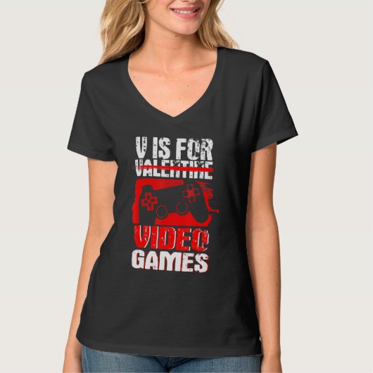 Anti Valentines Day Video Games Gamer Boys  Men T-shirt (Voorkant)