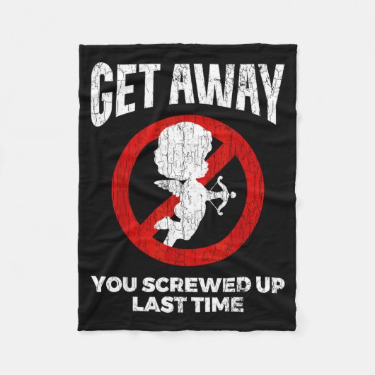 Anti Valentines Sarcastic Cud Quote Funny Gift  Fleece Deken (Voorkant)