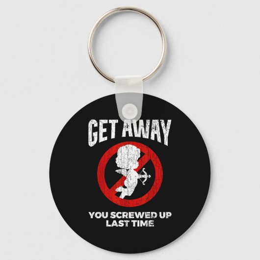 Anti Valentines Sarcastic Cud Quote Funny Gift  Sleutelhanger (Voorkant)